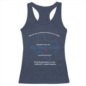 Kerr County Strong Christian Racerback Tank Top Texas Faith Hope Resilient Texans TS02 Navy Print Your Wear