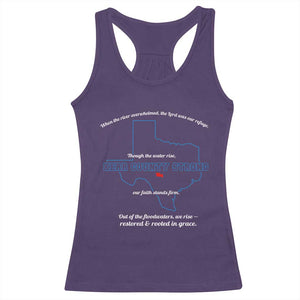 Kerr County Strong Christian Racerback Tank Top Texas Faith Hope Resilient Texans TS02 Purple Print Your Wear