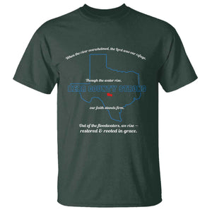 Kerr County Strong Christian T Shirt Texas Faith Hope Resilient Texans TS02 Dark Forest Green Print Your Wear