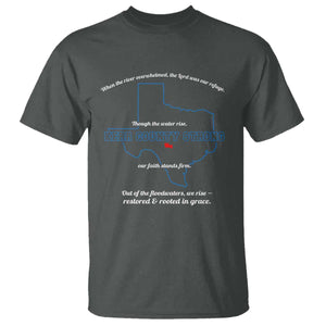 Kerr County Strong Christian T Shirt Texas Faith Hope Resilient Texans TS02 Dark Heather Print Your Wear
