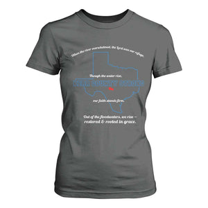 Kerr County Strong Christian T Shirt For Women Texas Faith Hope Resilient Texans TS02 Dark Heather Print Your Wear