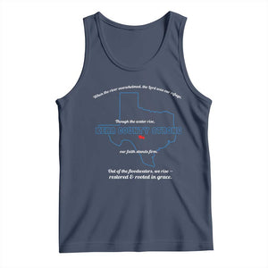 Kerr County Strong Christian Tank Top Texas Faith Hope Resilient Texans TS02 Navy Print Your Wear