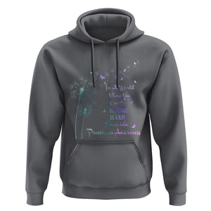 Suicide Prevention Awareness Support Dandelions Be Kind Hoodie TS02 Charcoal Print Your Wear