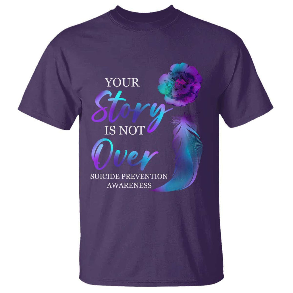 Suicide Prevention Awareness T Shirt Stay Your Story Is Not Over Semicolon Suicide Prevention TS02 Purple Printyourwear