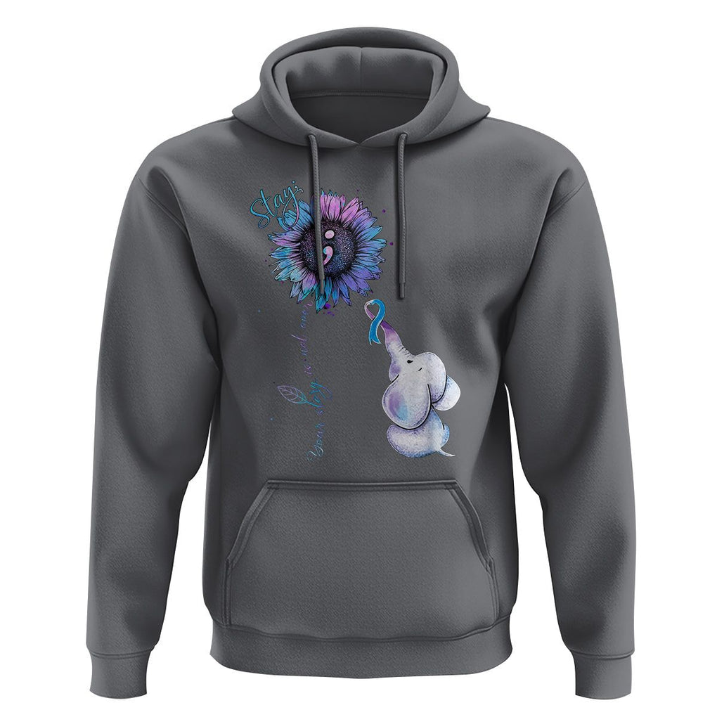 Stay Your Story Is Not Over Stay Suicide Prevention Awareness Hoodie TS02 Charcoal Print Your Wear