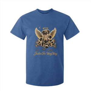 Justice For Wangwang Angel Dog Halo Puppies T Shirt For Kid Heavenly Pet Loss Memorial Graphic TS02 Royal Blue Print Your Wear