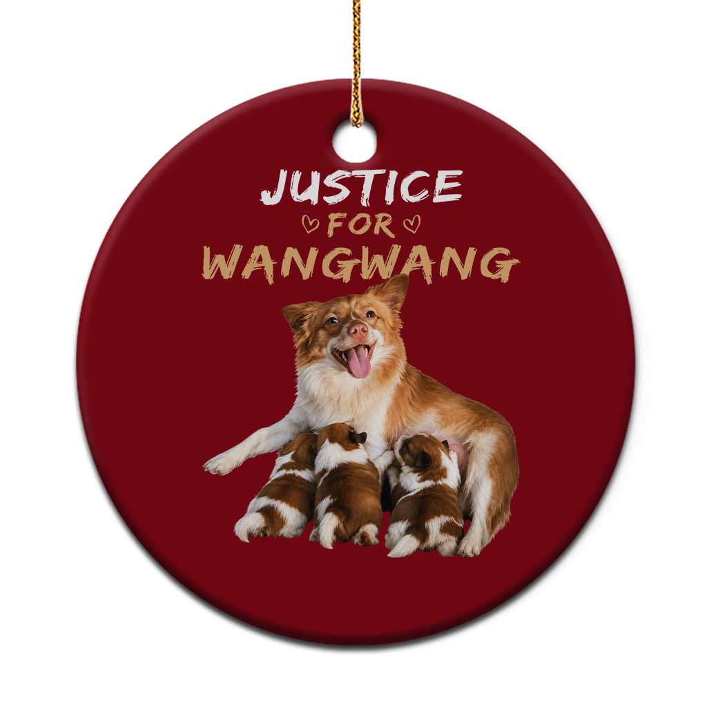 Justice For Wangwang Mother Dog Newborn Puppies Ceramic Ornament Animal Rights Awareness Graphic TS02 1pc Red Print Your Wear