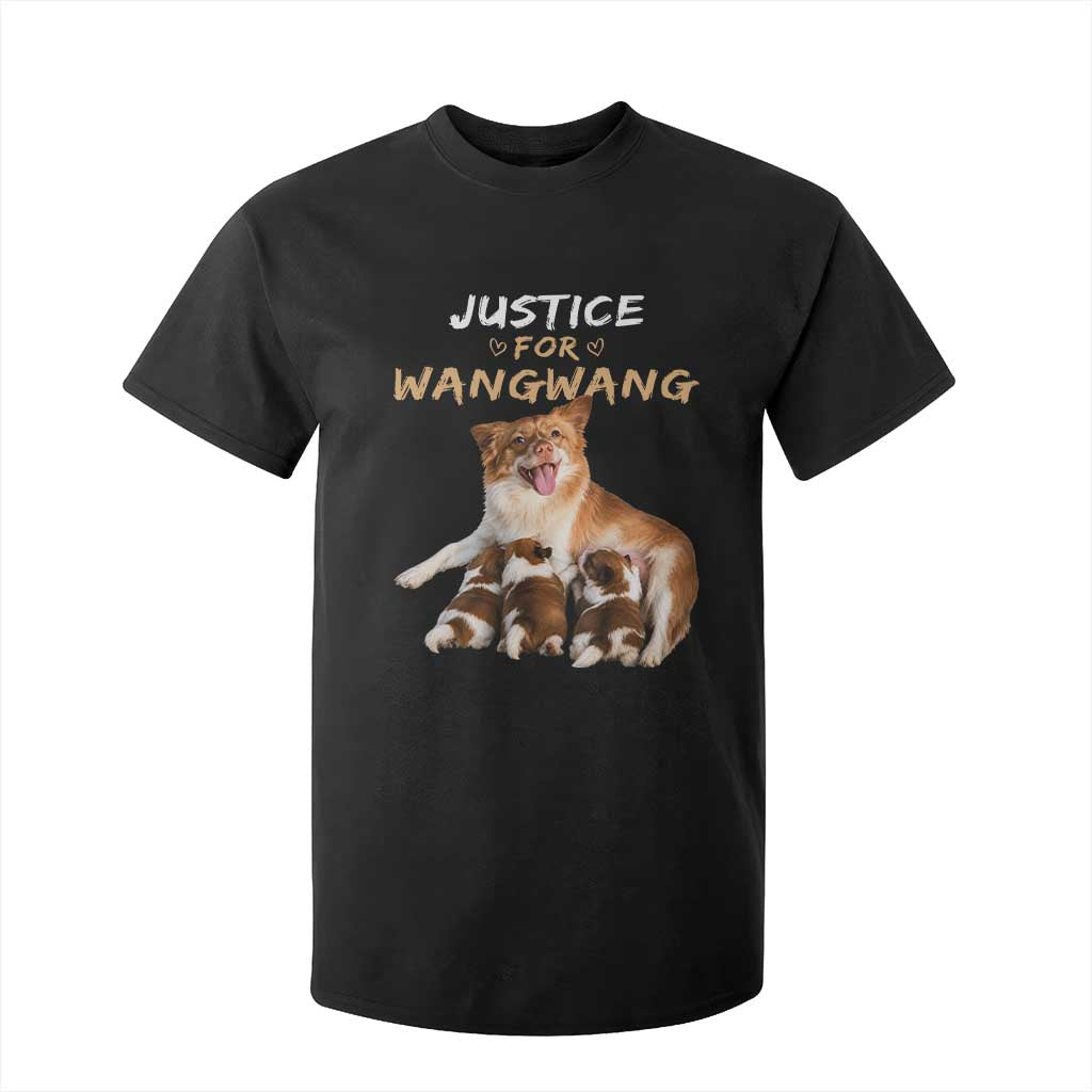 Justice For Wangwang Mother Dog Newborn Puppies T Shirt For Kid Animal Rights Awareness Graphic TS02 Black Print Your Wear