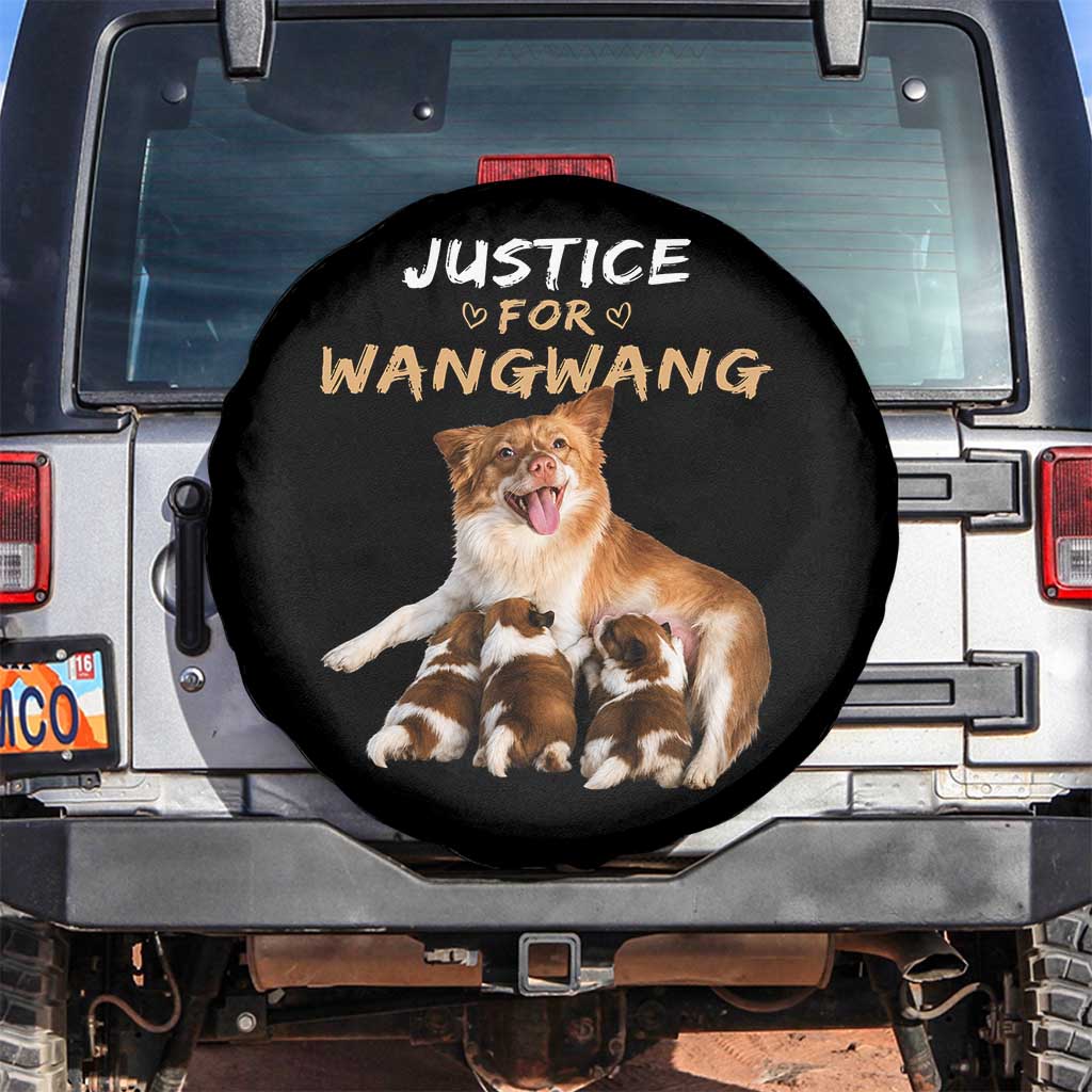 Justice For Wangwang Mother Dog Newborn Puppies Spare Tire Cover Animal Rights Awareness Graphic TS02 No hole Black Print Your Wear
