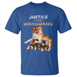 Justice For Wangwang Mother Dog Newborn Puppies T Shirt Animal Rights Awareness Graphic TS02 Royal Blue Print Your Wear
