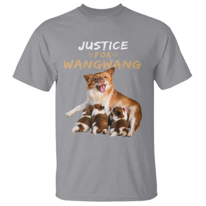 Justice For Wangwang Mother Dog Newborn Puppies T Shirt Animal Rights Awareness Graphic TS02 Sport Gray Print Your Wear