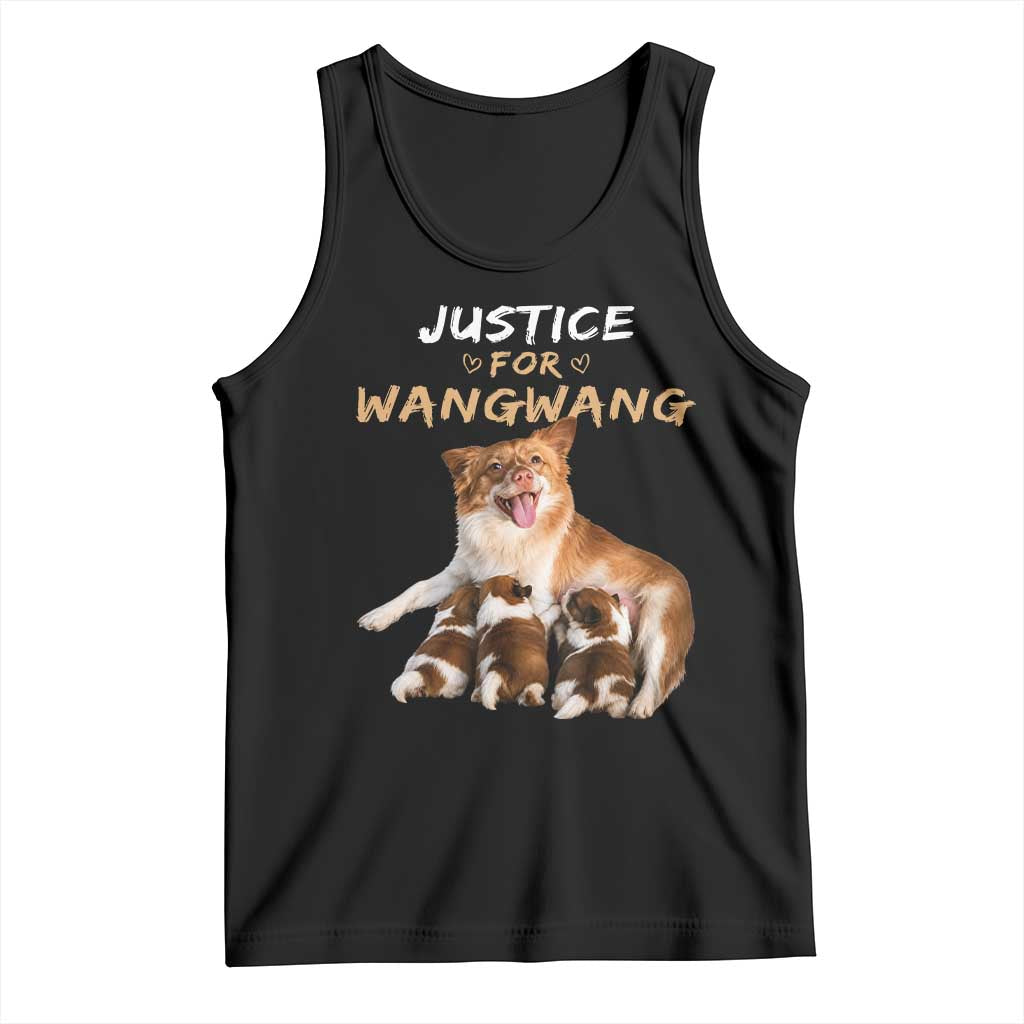 Justice For Wangwang Mother Dog Newborn Puppies Tank Top Animal Rights Awareness Graphic TS02 Black Print Your Wear