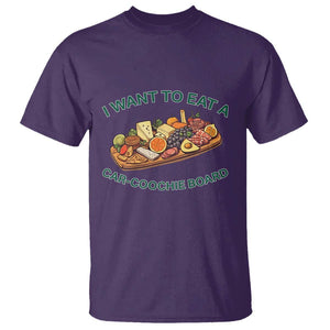 Funny Charcuterie Board T Shirt I Want To Eat A Car-Coochie Board Humor Mispronunciation Sarcasm TS02 Purple Print Your Wear
