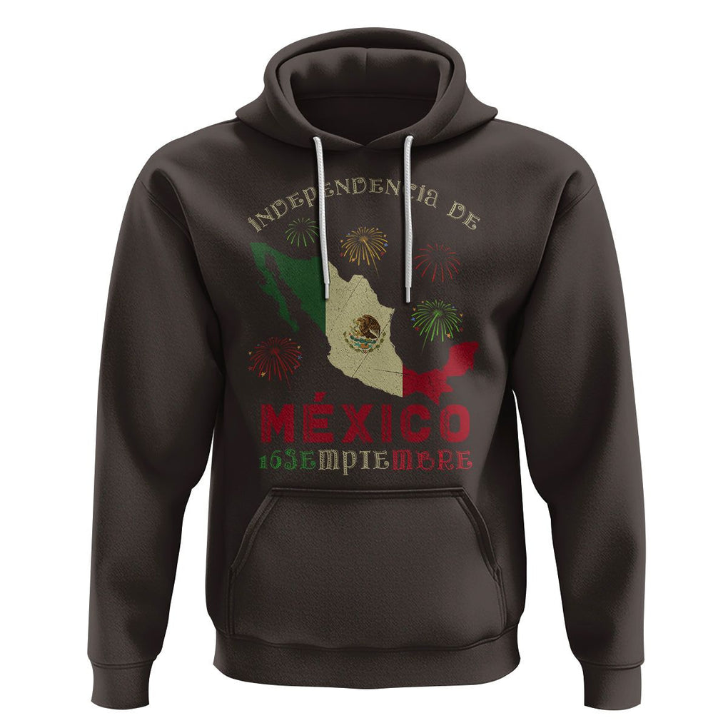 Independencia De Mexico Hoodie 16th Septembre Mexican Flag Latino Hispanic Heritage TS02 Dark Chocolate Printyourwear