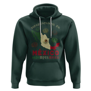Independencia De Mexico Hoodie 16th Septembre Mexican Flag Latino Hispanic Heritage TS02 Dark Forest Green Printyourwear