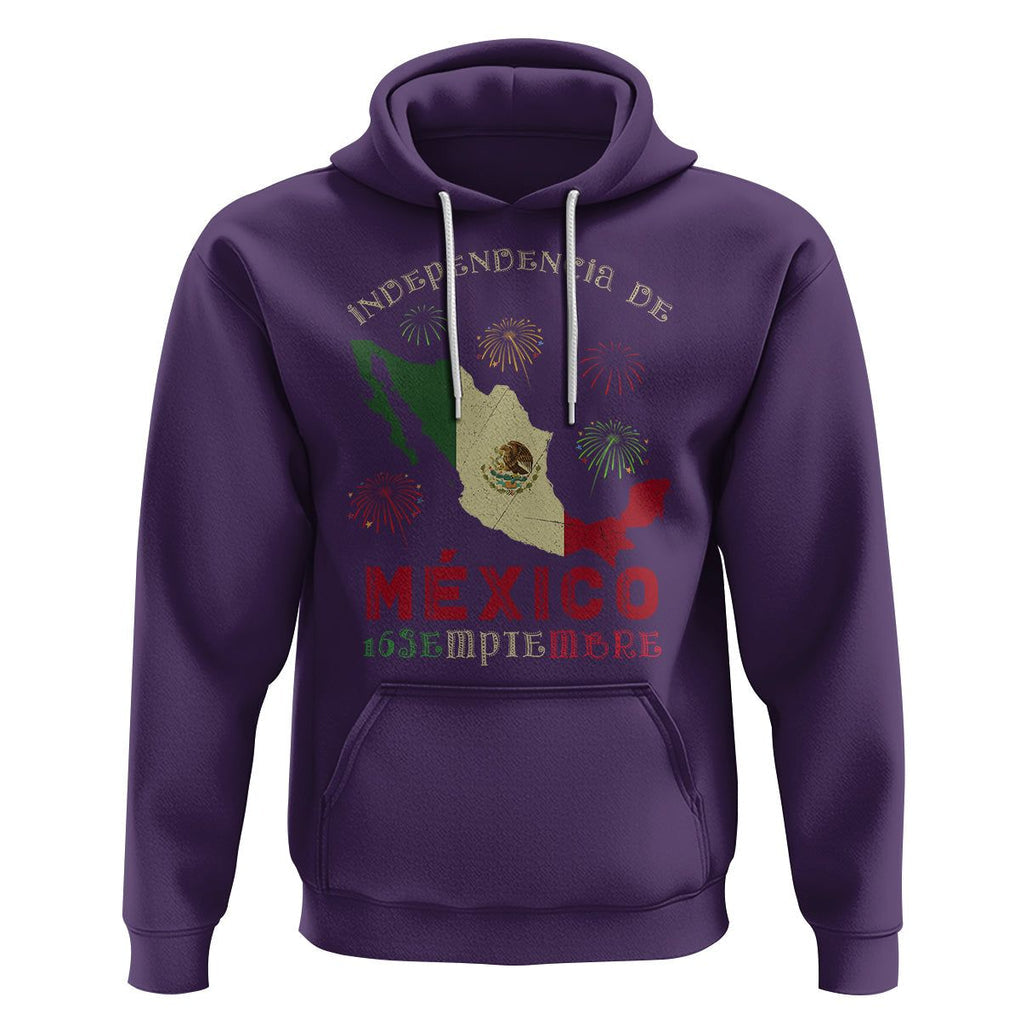 Independencia De Mexico Hoodie 16th Septembre Mexican Flag Latino Hispanic Heritage TS02 Purple Printyourwear