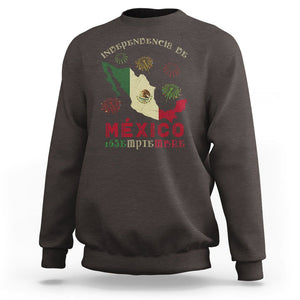 Independencia De Mexico Sweatshirt 16th Septembre Mexican Flag Latino Hispanic Heritage TS02 Dark Chocolate Printyourwear