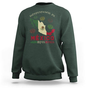Independencia De Mexico Sweatshirt 16th Septembre Mexican Flag Latino Hispanic Heritage TS02 Dark Forest Green Printyourwear