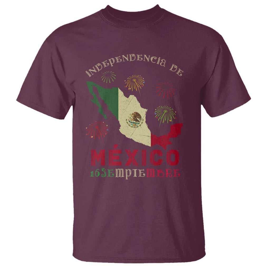 Independencia De Mexico T Shirt 16th Septembre Mexican Flag Latino Hispanic Heritage TS02 Maroon Printyourwear