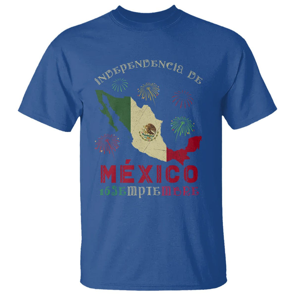 Independencia De Mexico T Shirt 16th Septembre Mexican Flag Latino Hispanic Heritage TS02 Royal Blue Printyourwear