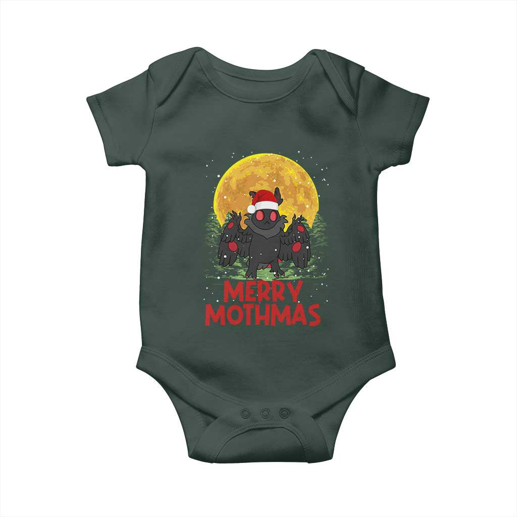Mothman Christmas Baby Onesie Funny Merry Mothmas Cryptid Xmas Santa TS02 Print Your Wear