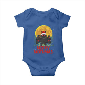 Mothman Christmas Baby Onesie Funny Merry Mothmas Cryptid Xmas Santa TS02 Royal Blue Print Your Wear