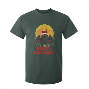 Mothman Christmas T Shirt For Kid Funny Merry Mothmas Cryptid Xmas Santa TS02 Dark Forest Green Print Your Wear
