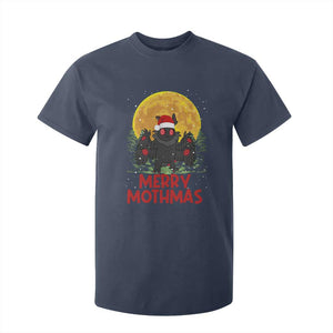 Mothman Christmas T Shirt For Kid Funny Merry Mothmas Cryptid Xmas Santa TS02 Navy Print Your Wear