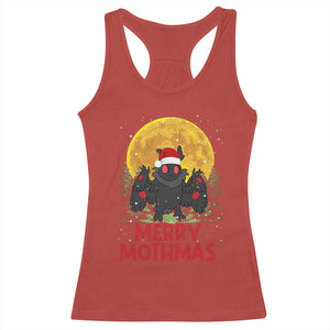 Mothman Christmas Racerback Tank Top Funny Merry Mothmas Cryptid Xmas Santa TS02 Red Print Your Wear
