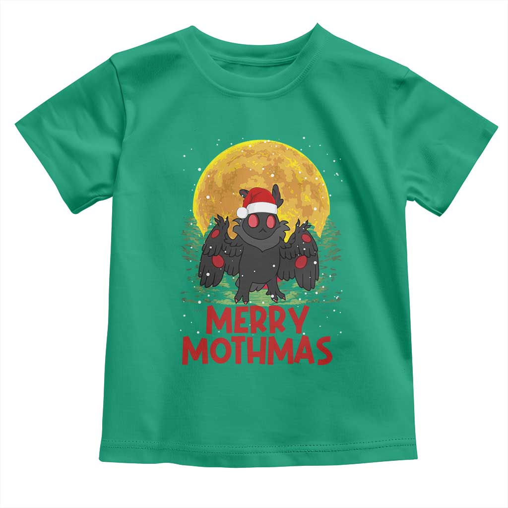 Mothman Christmas Toddler T Shirt Funny Merry Mothmas Cryptid Xmas Santa TS02 Irish Green Print Your Wear