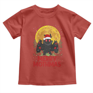 Mothman Christmas Toddler T Shirt Funny Merry Mothmas Cryptid Xmas Santa TS02 Red Print Your Wear