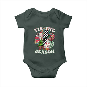Groovy Christmas Baby Onesie Tis The Season Retro Santa Vibe TS02 Print Your Wear