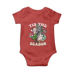 Groovy Christmas Baby Onesie Tis The Season Retro Santa Vibe TS02 Red Print Your Wear