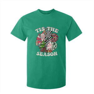 Groovy Christmas T Shirt For Kid Tis The Season Retro Santa Vibe TS02 Irish Green Print Your Wear