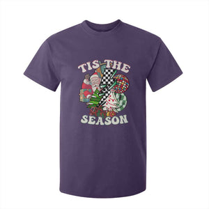Groovy Christmas T Shirt For Kid Tis The Season Retro Santa Vibe TS02 Purple Print Your Wear