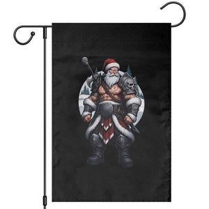 Epic Viking Santa Christmas Garden Flag Barbarian Style Holiday Warrior Claus TS02 Black Print Your Wear