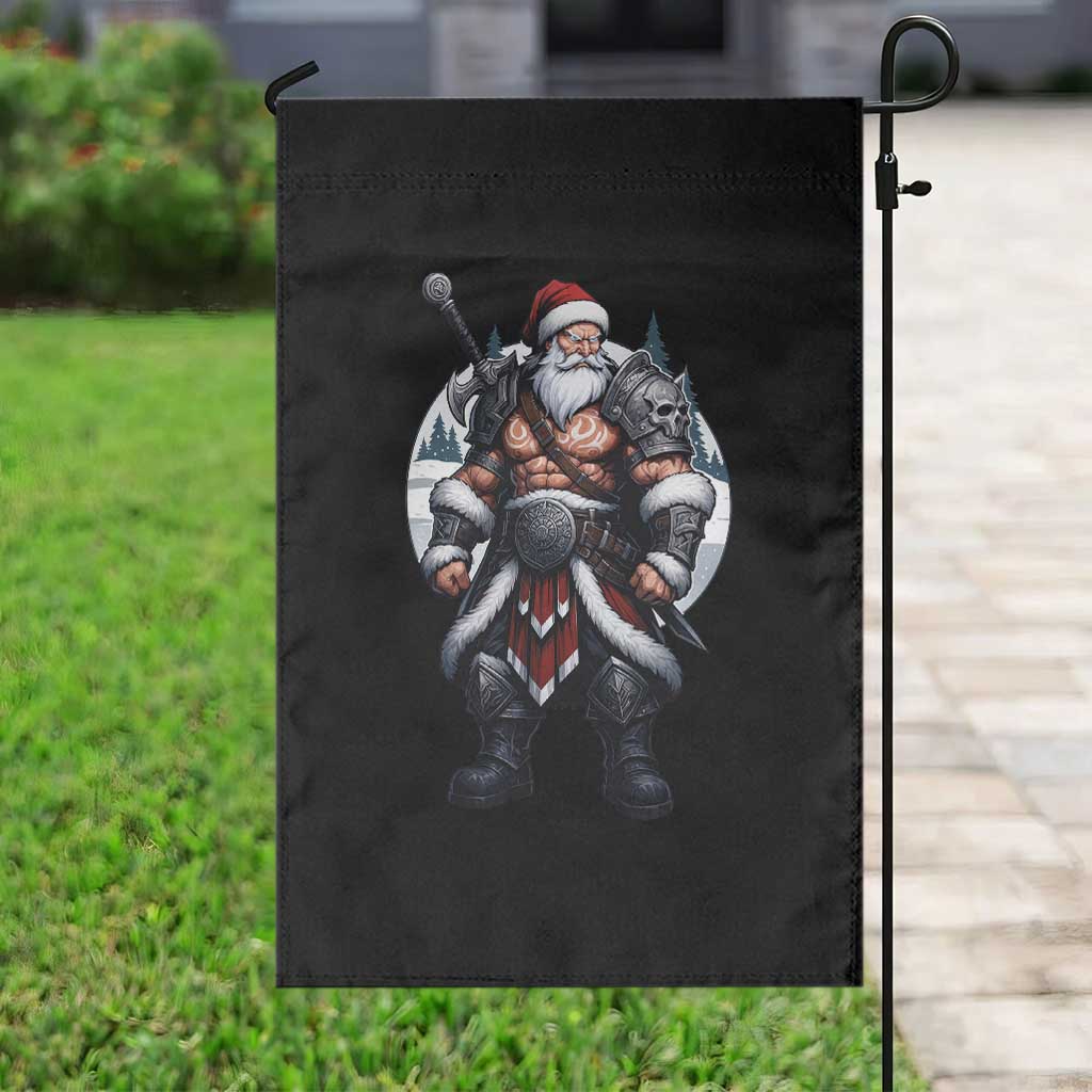 Epic Viking Santa Christmas Garden Flag Barbarian Style Holiday Warrior Claus TS02 Print Your Wear