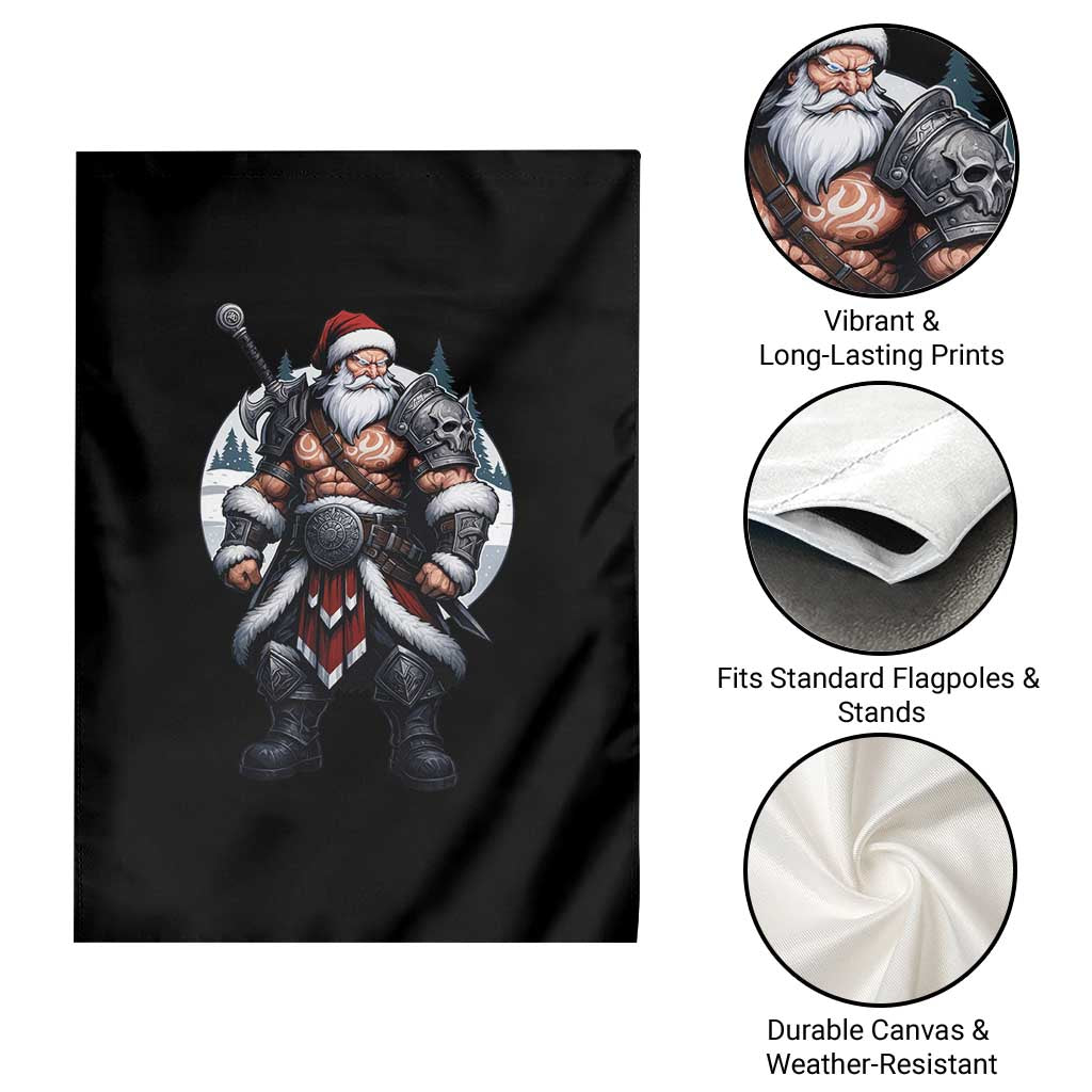 Epic Viking Santa Christmas Garden Flag Barbarian Style Holiday Warrior Claus TS02 Print Your Wear