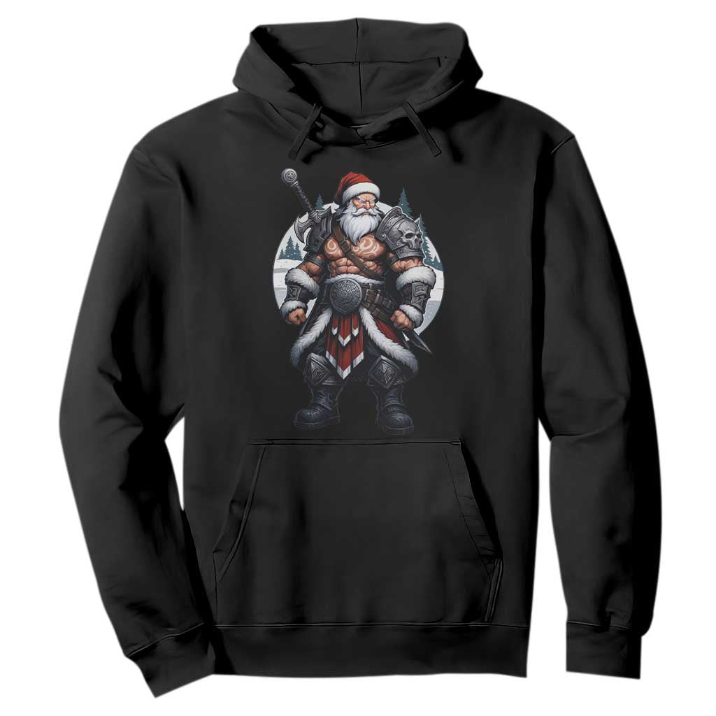 Epic Viking Santa Christmas Hoodie Barbarian Style Holiday Warrior Claus TS02 Black Print Your Wear