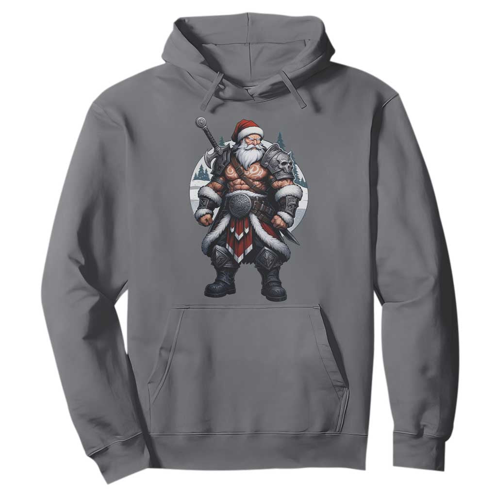 Epic Viking Santa Christmas Hoodie Barbarian Style Holiday Warrior Claus TS02 Charcoal Print Your Wear