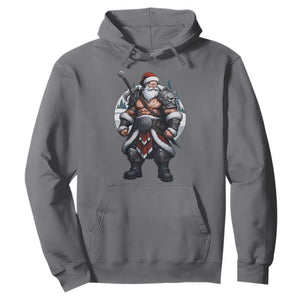 Epic Viking Santa Christmas Hoodie Barbarian Style Holiday Warrior Claus TS02 Charcoal Print Your Wear