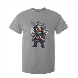 Epic Viking Santa Christmas T Shirt For Kid Barbarian Style Holiday Warrior Claus TS02 Sport Gray Print Your Wear