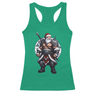 Epic Viking Santa Christmas Racerback Tank Top Barbarian Style Holiday Warrior Claus TS02 Irish Green Print Your Wear