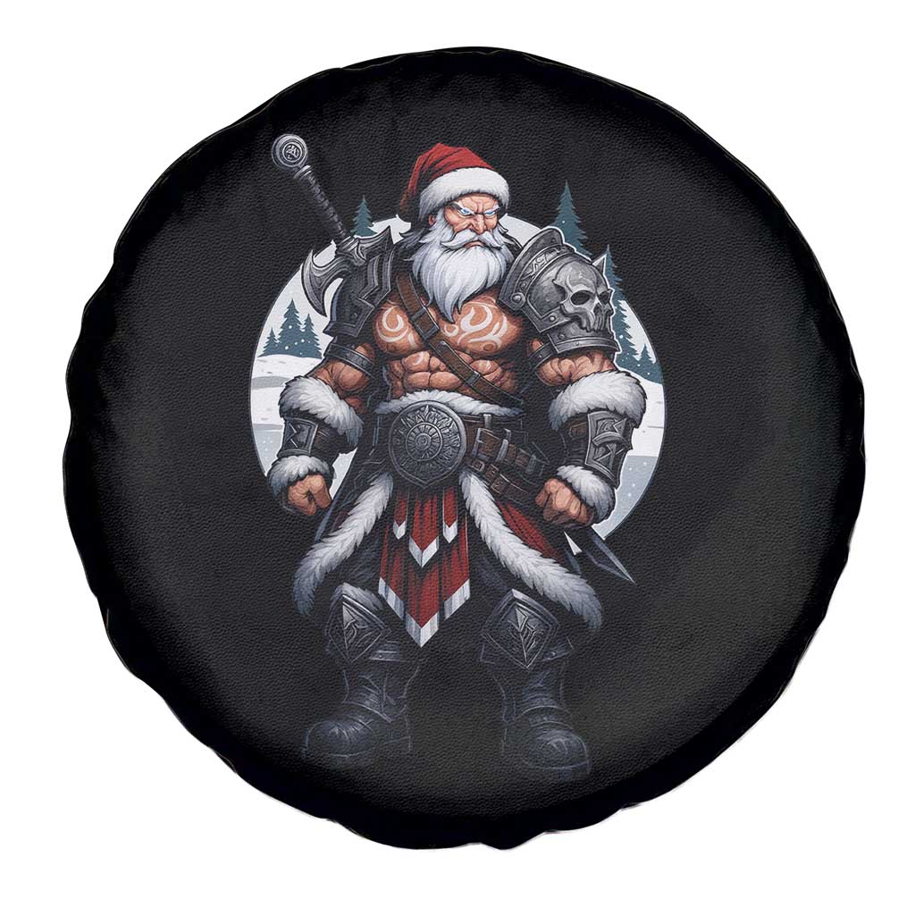 Epic Viking Santa Christmas Spare Tire Cover Barbarian Style Holiday Warrior Claus TS02 Print Your Wear