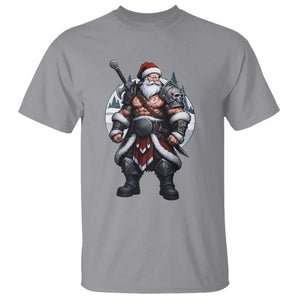 Epic Viking Santa Christmas T Shirt Barbarian Style Holiday Warrior Claus TS02 Sport Gray Print Your Wear