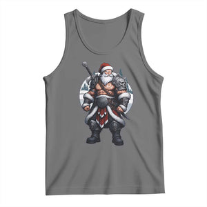 Epic Viking Santa Christmas Tank Top Barbarian Style Holiday Warrior Claus TS02 Black Heather Print Your Wear