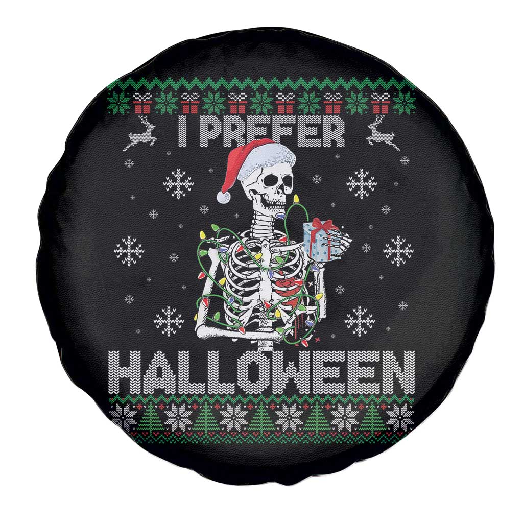 Funny Skeleton Christmas Spare Tire Cover I Prefer Halloween Spooky Xmas Holiday TS02 Print Your Wear