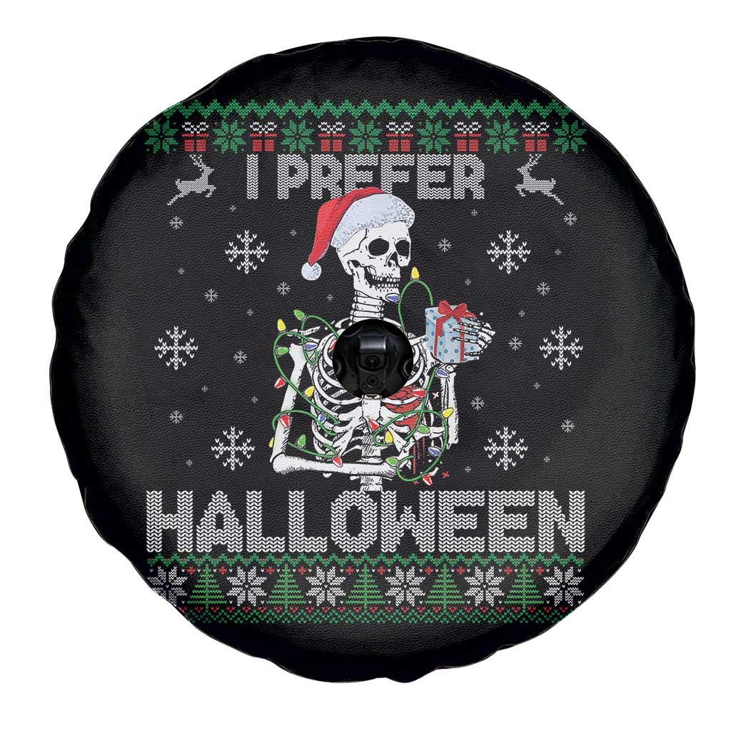 Funny Skeleton Christmas Spare Tire Cover I Prefer Halloween Spooky Xmas Holiday TS02 Print Your Wear