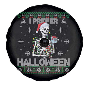 Funny Skeleton Christmas Spare Tire Cover I Prefer Halloween Spooky Xmas Holiday TS02 Print Your Wear