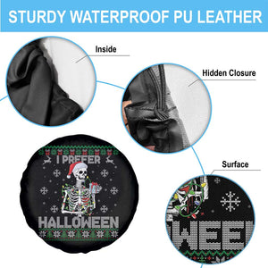 Funny Skeleton Christmas Spare Tire Cover I Prefer Halloween Spooky Xmas Holiday TS02 Print Your Wear